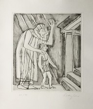 Eduard Bargheer Aquatinta-Radierung nummeriert Llll/75 signiert