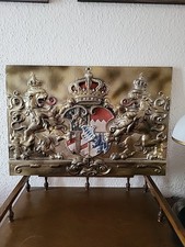 Altes Grenzwappen Wappenschild Bayern aus Metall