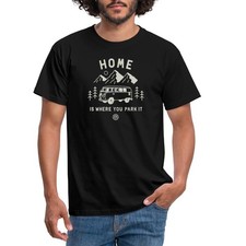 Volkswagen VW T1 Camper Home Is Where You Park It Männer T-Shirt