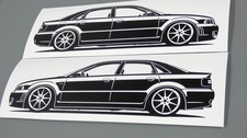 Audi rs4 sticker silhouette - rs4, b5