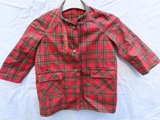 Vintage Kinder Regen-Mantel  rot kariert Größe 104 Contirade Hamburg