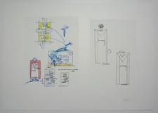 Claus Böhmler, Farbserigraphie, handsign., Schriftbilder, 1980, Griffelkunst (C5