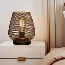 Tischlampe Vintage Tischleuchte-Retro Nachttischlampe Metall Industrial Lampe DE