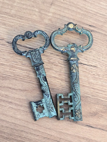 Vintage messing - 2x,