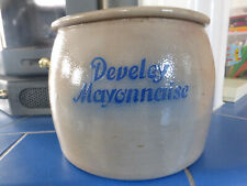 Original DEVELEY MAYONNAISE TOPF Steingut Fehlerfrei