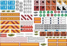 Carson 1:14 Dekorbogen LKW Warnsymbole - 500907086