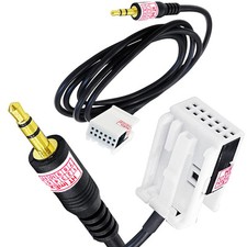 Aux In 3,5mm Adapter Radiokabel kompatibel für Mercedes C-Klasse W209 C-W203
