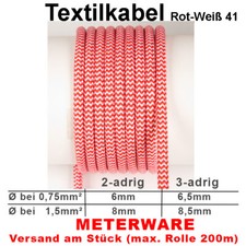 Adrig textilkabel - 2-adrig,