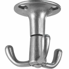 Unterbauhaken PEGASI Garderobenhaken Kleiderhaken Dreifachhaken drehbar silber