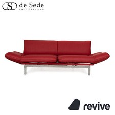 de Sede DS 140 Veganes Leder Zweisitzer Rot manuelle Funktion Sofa Couch