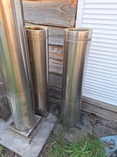 Edelstahlschornstein Elemente2 Stück Vorhanden.Für Festbrennstoffe.