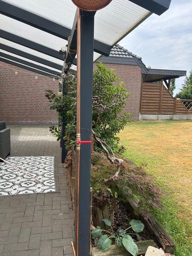 Gartendusche kupfer ein - kupfer,