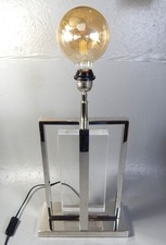Tischleuchte, Designerlampe, Edelstahl mit Plexiglas verstellbar  NP: 469,90€