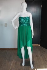 Kostüm Bühne Travestie Drag Queen Cocktailkleid "Green", Größe M