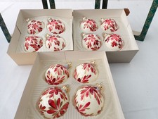 12 alte Glas Weihnachtskugeln