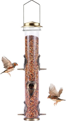 Vogelfutterspender metallrohr - vogelfutterspender,