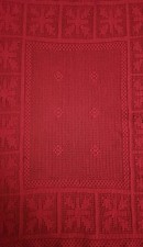 Omas Häkel-Tischdeckchen * Handarbeit * 60x40 cm * knallrot #Weihnachten ❤️? 