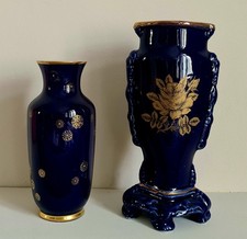 2 Vasen Echt Kobalt Blau mit