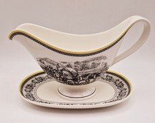 Villeroy & Boch Audun Ferme Sauciere Saucenschale Saucenboot mit Unterplatte RAR