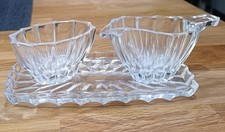 Zucker und Sahne Set aus Glas