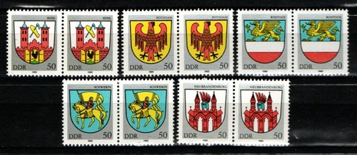 Ddr 1985 stadtwappen - stadtwappen, (iii)