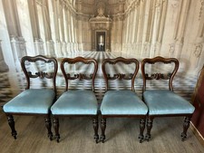 SET 4x ANTIKER  ENGLISCHER STUHL UM 1860 SET ANTIKE STÜHLE VIKTORIANISCH