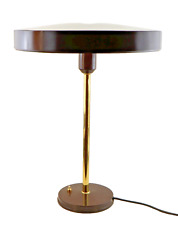Philips Timor Tischleuchte desk lamp designed by Louis Kalff Schokobraun –23072-
