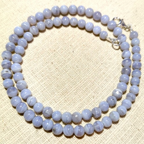 Chalcedon kette 925er - chalcedon,