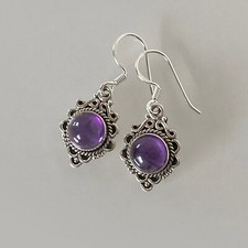 Silber-Ohrhänger - Amethyst -
