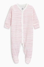 Next Strampler Schlafanzug Overall Pyjama Einteiler Streifen Weiß Rot Gr 56