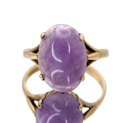 Gold amethyst ring - gold,