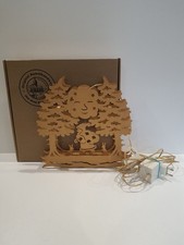 Original Erzgebirge Fensterbild Weihnachtsmann beleuchtet funktioniert OVP !!!