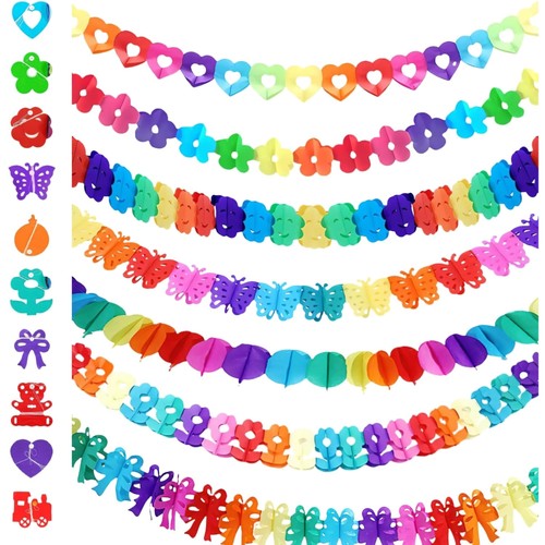 Bunte papiergirlande - bunte,