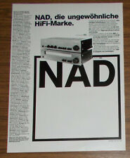 Seltene Werbung vintage NAD 3020 HiFi Vollverstärker 1982