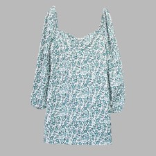 Boden grünes geblümtes Leinen Mini Etuikleid | UK 16 | Neu | UVP 98€ | D0589