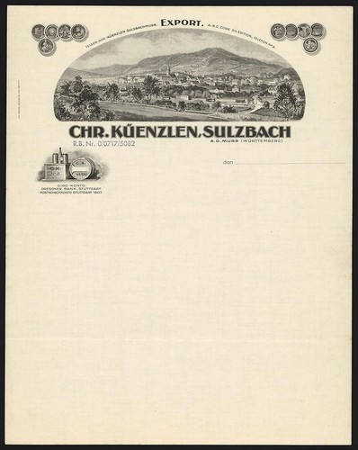 Rechnung sulzbach murr - sulzbach, a.