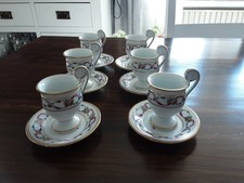 6 X Mokkatasse mit Untertasse