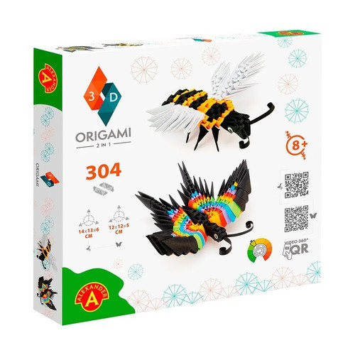 Origami bee and buterfly - origami,