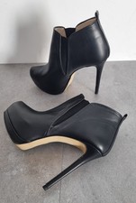 12 CM HEELS!! ZARA Stiefeletten Gr. 38 Leder Stiletto Plateau 