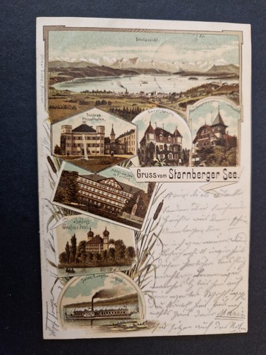 Litho gruss vom starnberger - gruss,