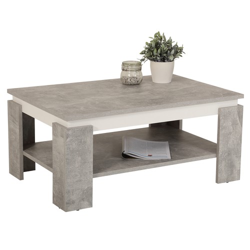 Couchtisch beton weiß - -,