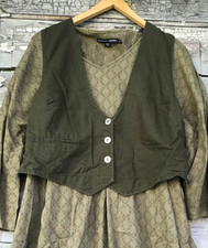 💚 GUDRUN SJOEDEN Weste 55% Leinen 45% Baumwolle Lagenlook L XL 42 44 44/46