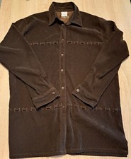 Damen Bluse Wildlederimitat (Stoff) - Gr. 44 / 46 - Farbe: schokobraun