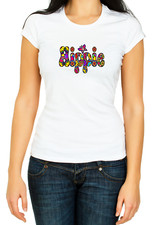 T-Shirt Hippie Text Aufkleber