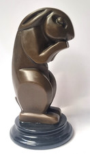 Bronze Skulptur Hase Kaninchen
