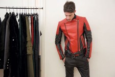 Balmain-Manner Motorrad Lederjacke Lederjacke Leder Bikerjacken CE-Protektoren