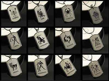 Sternzeichen Halskette mit Anhänger Kette Edelstahl Geschenk Herrenschmuck steel