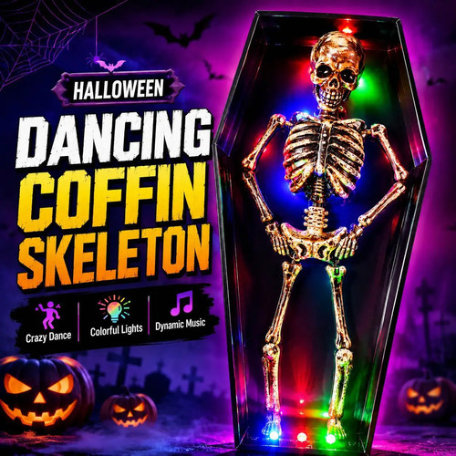 Halloween tanzendes skelett - tanzendes, im