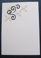 Kartenaufleger Fadengrafik