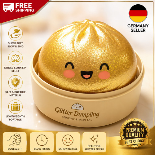 Glitter dumpling squishy - glitter,